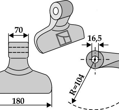 Pruning hammer 180x70mm
