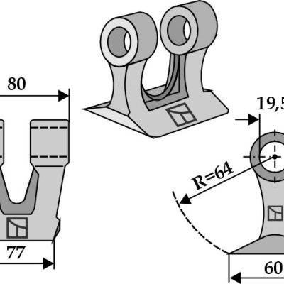 Pruning hammer 77x80mm