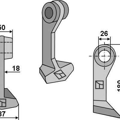 Pruning hammer 87x51mm