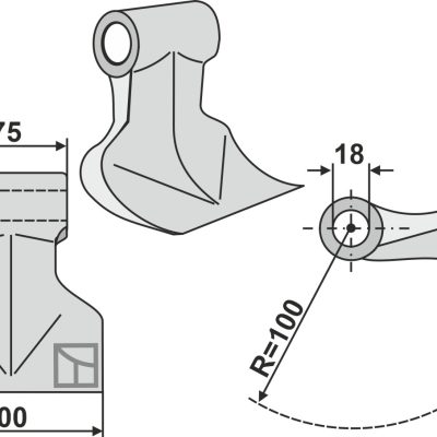 Pruning hammer 100x75mm