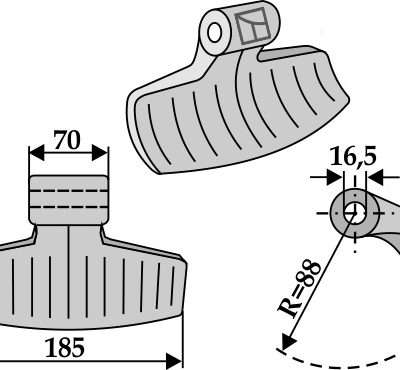 Pruning hammer 185x70mm