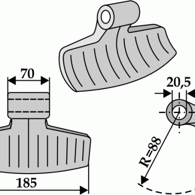 Pruning hammer 185x70mm
