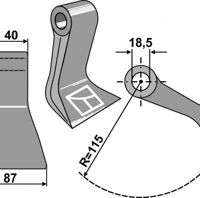 Pruning hammer 87x40mm