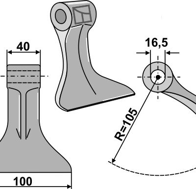 Pruning hammer 100x40mm