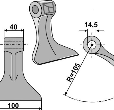 Pruning hammer 100x40mm