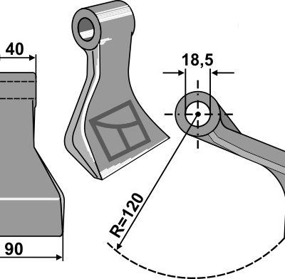 Pruning hammer 90x40mm