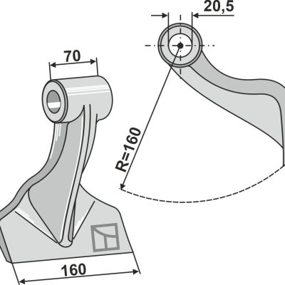 Pruning hammer 160x70mm