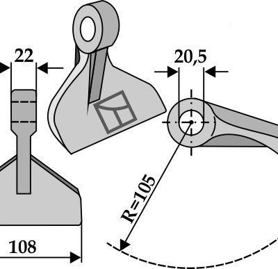 Pruning hammer 108x22mm