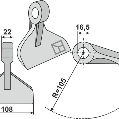 Pruning hammer 108x22mm