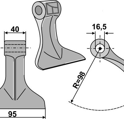 Pruning hammer 95x40mm