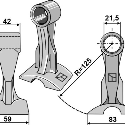 Pruning hammer 59x42mm