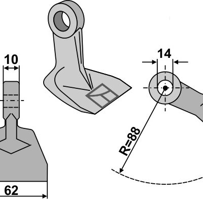 Pruning hammer 62x10mm