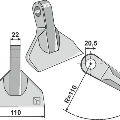 Pruning hammer 110x22mm