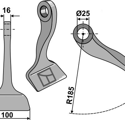 Pruning hammer 100x16mm