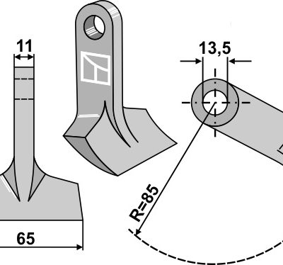 Pruning hammer 65x11mm
