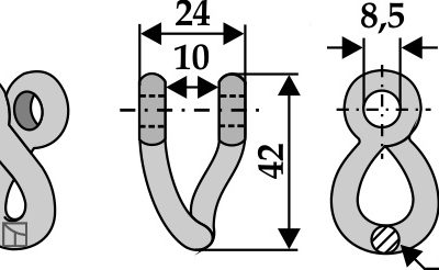 Twisted shackle