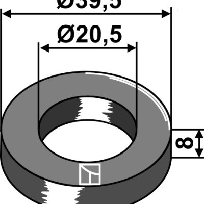 Washer Ø39,5x8xØ20,5