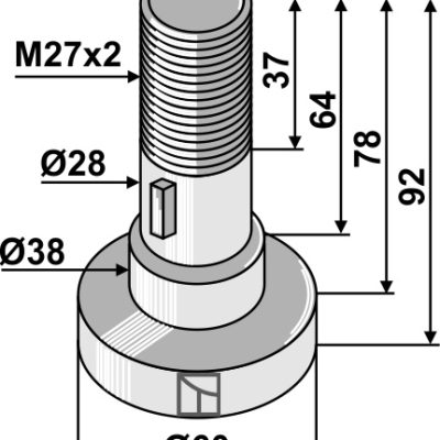Pin for assembling with 1 blade