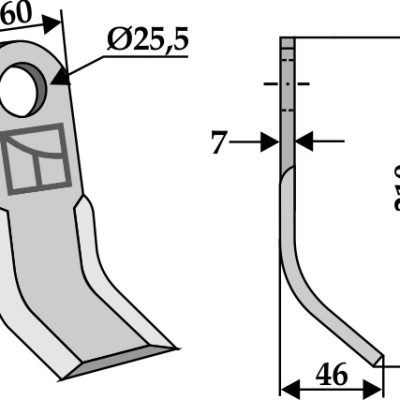 Y-blade 210x60mm