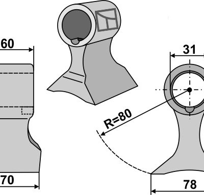 Pruning hammer 70x60mm