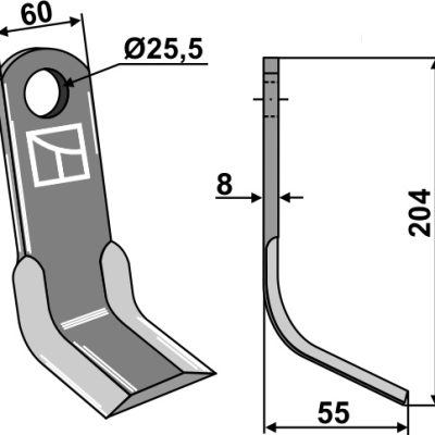 Y-blade 204x60mm