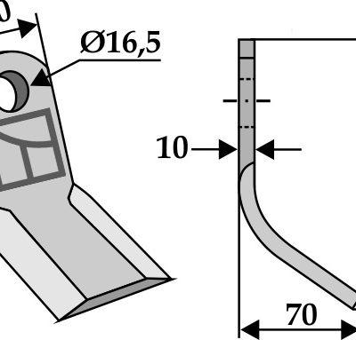 Y-blade 125x50mm