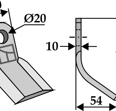 Y-blade 110x40mm