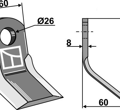 Y-blade 145x60mm