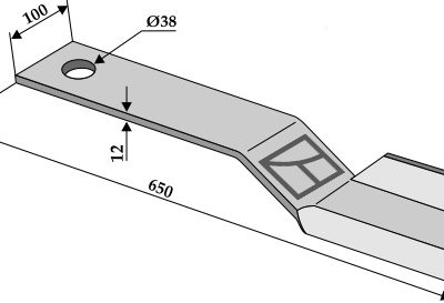 Mower blade 650mm - left