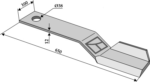 Mower blade 650mm - left