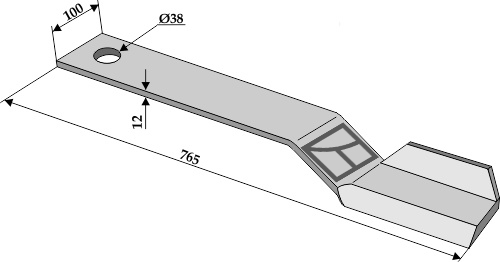 Mower blade 765mm - left