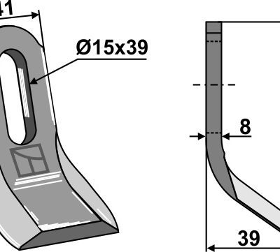 Y-blade 83x41mm