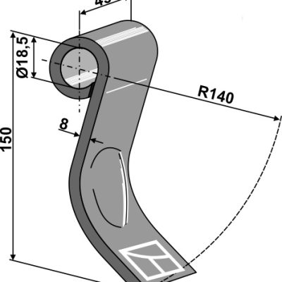 Flail 150x45mm