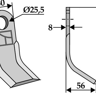 Y-blade 182x60mm
