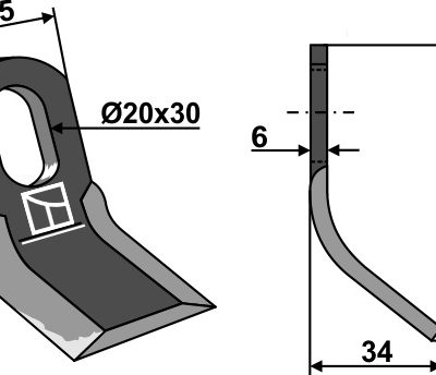 Y-blade 85x45mm