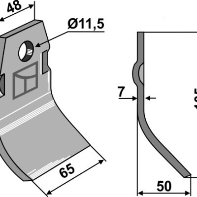 Blade 105x65mm