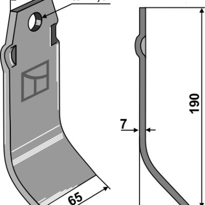 Blade 190x65mm