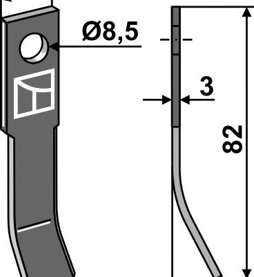 Y-blade 82x20mm