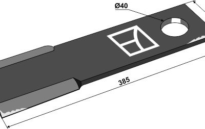 Mower blade 385mm