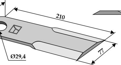 Straw chopper flail blade