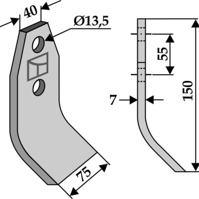 Blade 150x75mm