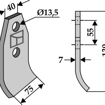 Blade 130x75mm
