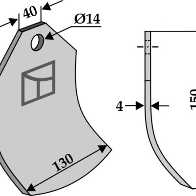Blade 150x130mm
