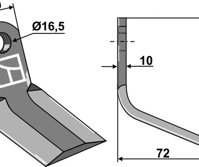 Y-blade 125x40mm