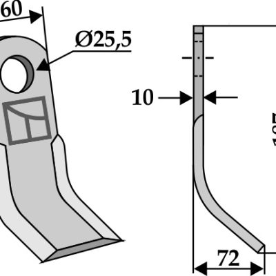 Y-blade 187x60mm
