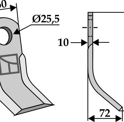 Y-blade 160x60mm