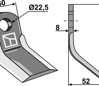 Y-blade 125x60mm