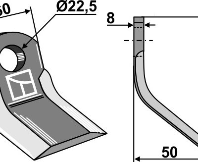 Y-blade 100x60mm