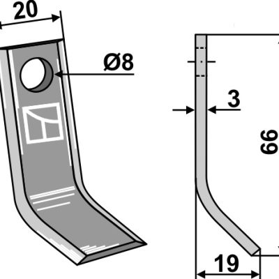 Y-blade 66x20mm