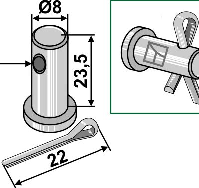 Bolt with split-pin